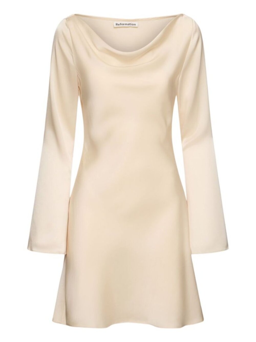 Reformation Almond Pike Satin Dress